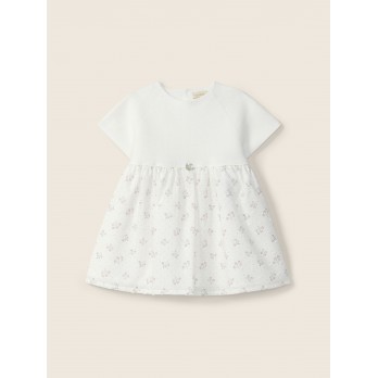 Vestido de manga curta com estampado floral | MY LITTLE LOVE