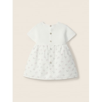 Vestido de manga curta com estampado floral | MY LITTLE LOVE