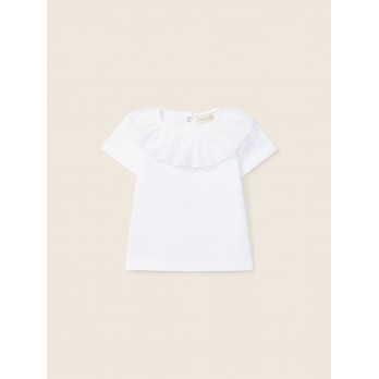 Camisola de manga curta com folho na gola | MY FAVOURITE