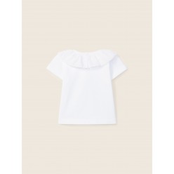 Camisola de manga curta com folho na gola | MY FAVOURITE