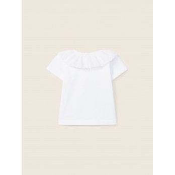 Camisola de manga curta com folho na gola | MY FAVOURITE