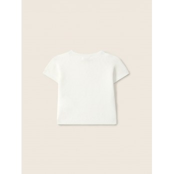 Camisola de manga curta tricotada em algodão orgânico | SWEET AND LOVING