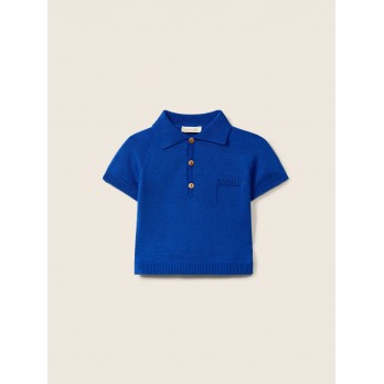 Camisola polo tricotada em algodão orgânico| MY FAVOURITE