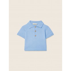Camisola polo tricotada em algodão orgânico| MY FAVOURITE