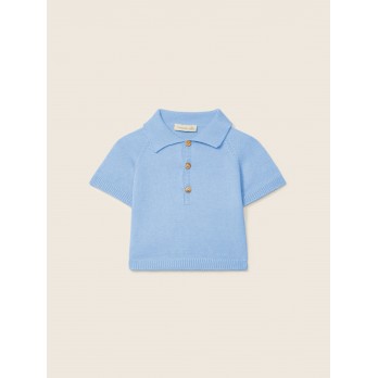Camisola polo tricotada em algodão orgânico| MY FAVOURITE