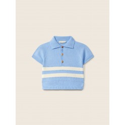 Camisola polo tricotada em algodão orgânico| SUMMER TIME