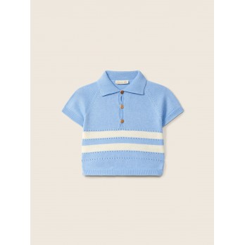 Camisola polo tricotada em algodão orgânico| SUMMER TIME