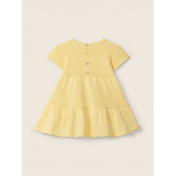 Vestido de manga curta tricotado em algodão orgânico | LET LOVE GROW