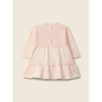 Vestido de manga comprida tricotado em algodão orgânico | MY LITTLE LOVE