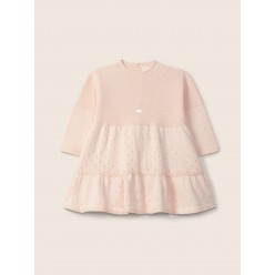 Vestido de manga comprida tricotado em algodão orgânico | MY LITTLE LOVE