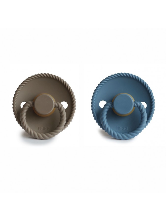 Pacifier FRIGG Rope Latex 2-Pack Portobello/Ocean View