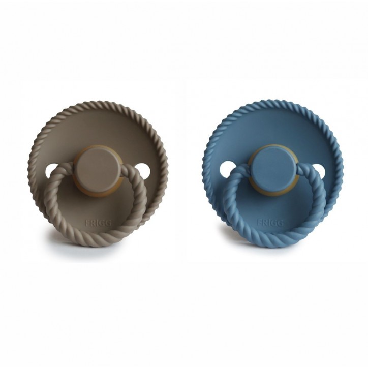 Pacifier FRIGG Rope Latex 2-Pack Portobello/Ocean View