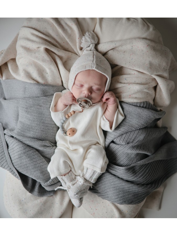 Pacifier FRIGG Rope Latex 2-Pack Silver Gray/French Gray