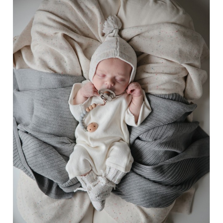 Pacifier FRIGG Rope Latex 2- St.Blue/Cream NIGHT