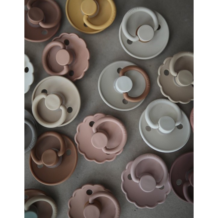 Pacifier Pack FRIGG Daisy Latex - Pink Cream/Pwd. Blush