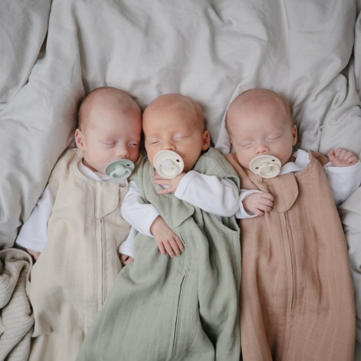 Pacifier FRIGG Rope Latex 2- St.Blue/Cream NIGHT