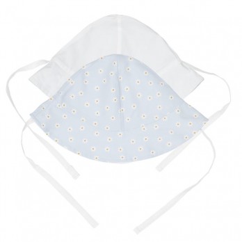 Reversible Sun Hat - Daisies Blue / White