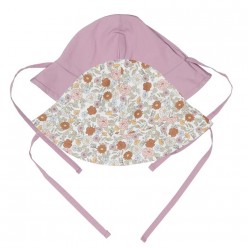 Reversible Sun Hat - Vintage Little Flowers / Mauve