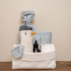 Swaddle - Sailors Bay Blue/Pure Soft White (70x70)