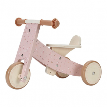 Triciclo de Madeira - Rosa