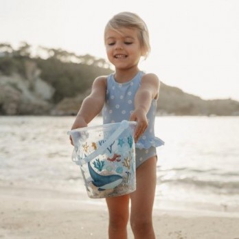 Shell Bucket  – Ocean Dreams Blue