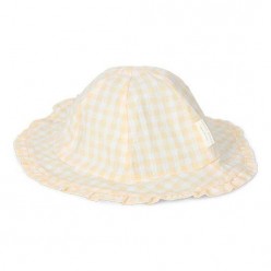 Reversible Sun Hat - Sea Green / Sunshine Checks