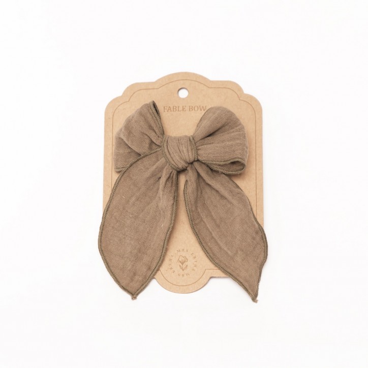 Fable Bow Clip - Olive