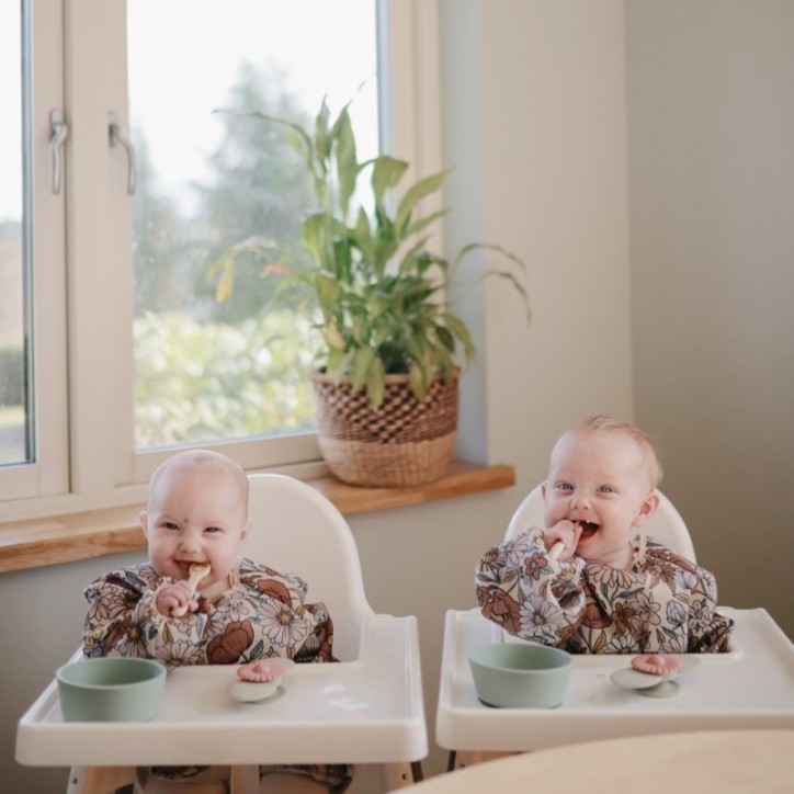 Babete c/ Mangas - SOLID RETRO FLOWERS