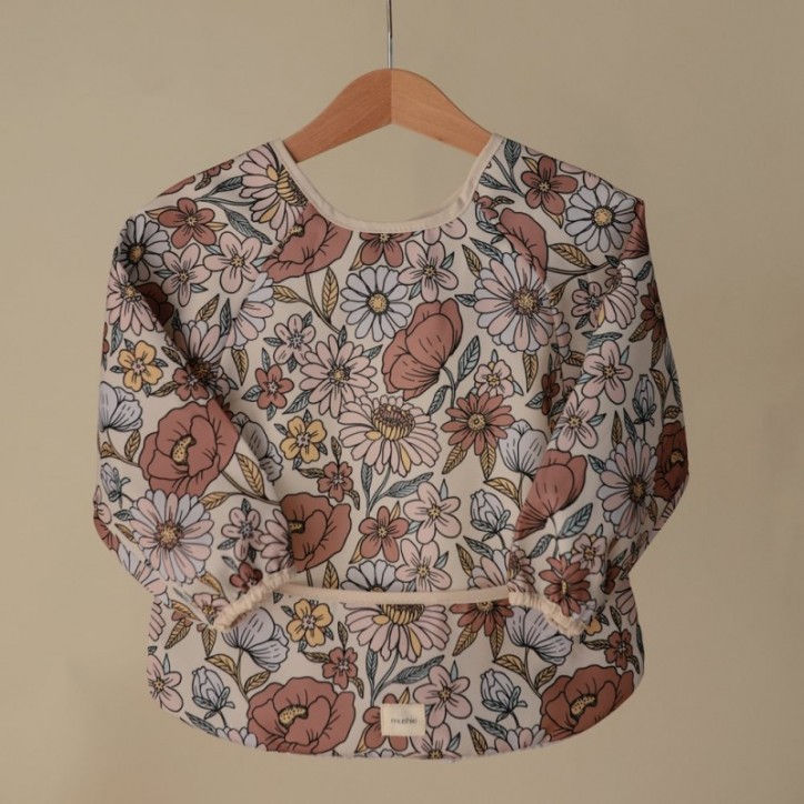Babete c/ Mangas - SOLID RETRO FLOWERS