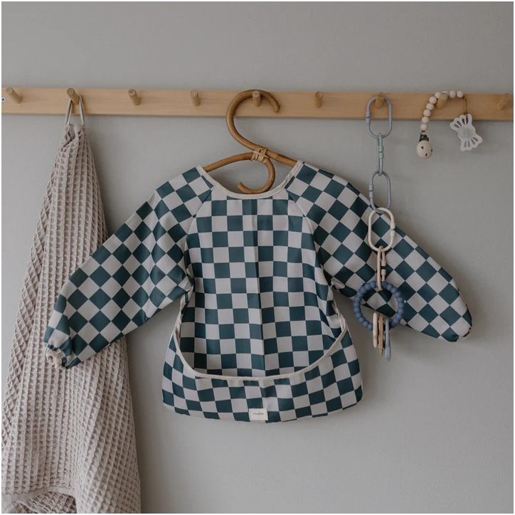 Long Sleeve Bib - SOLID OLIVE CHECK Long Sleeve Bib - SOLID OLIVE CHECK
