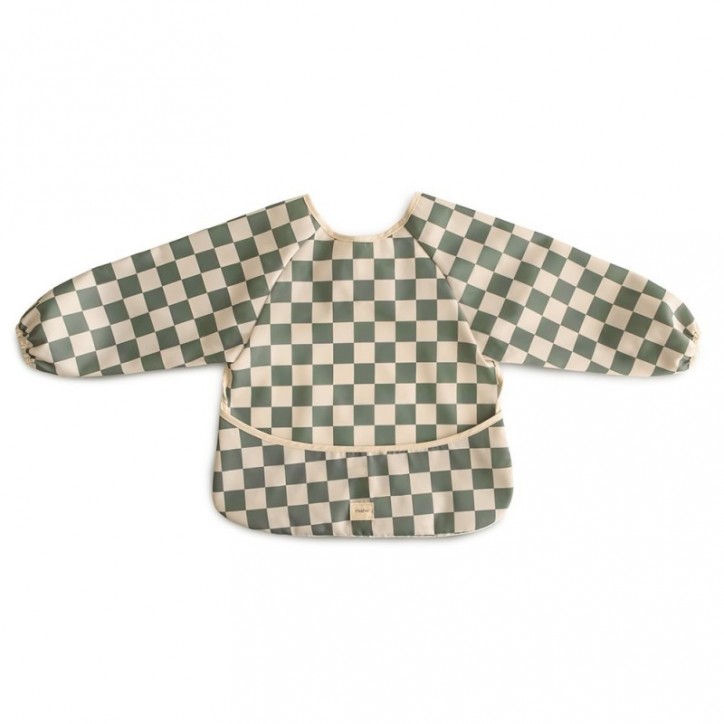 Long Sleeve Bib - SOLID OLIVE CHECK Long Sleeve Bib - SOLID OLIVE CHECK