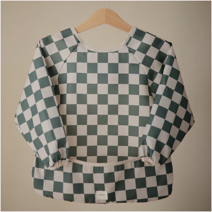 Long Sleeve Bib - SOLID OLIVE CHECK Long Sleeve Bib - SOLID OLIVE CHECK