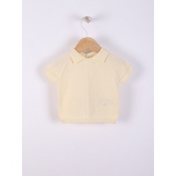 Camisola polo tricotada