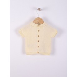 Camisola polo tricotada