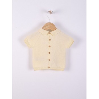 Camisola polo tricotada
