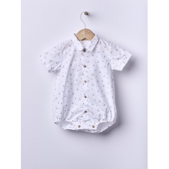 Body camisa com estampado