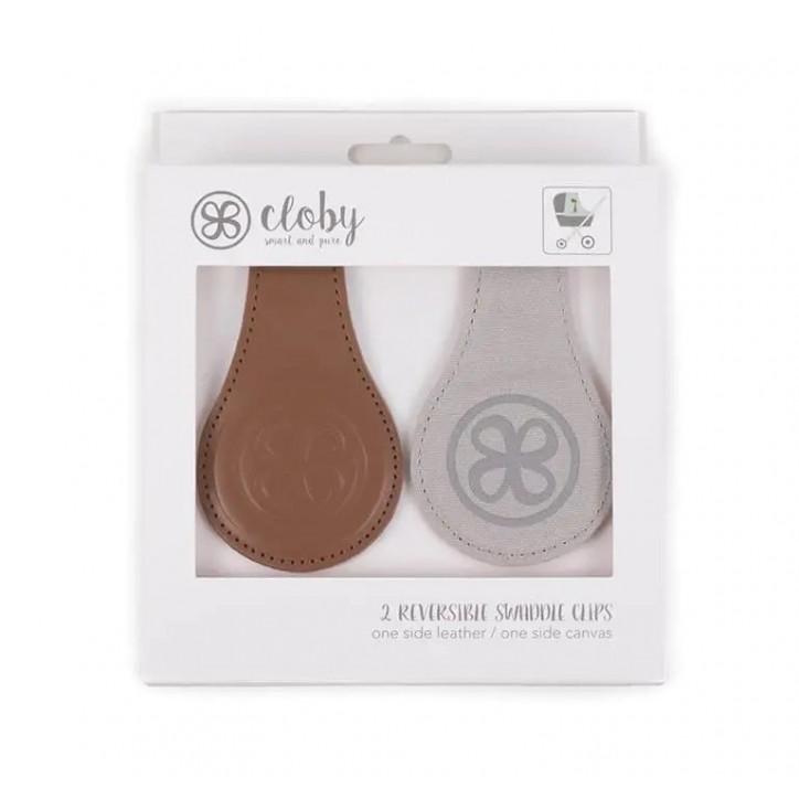 Leather swaddle clips - Brown