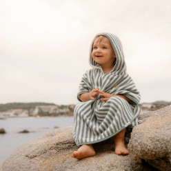 Bath Poncho- Seashells and Stripes