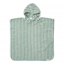 Bath Poncho- Seashells and Stripes