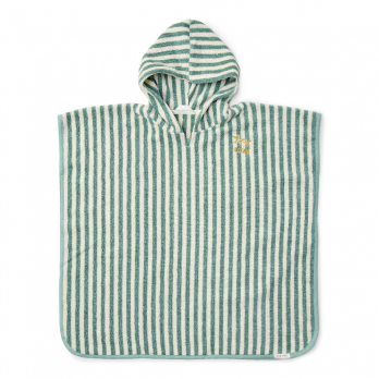 Bath Poncho- Seashells and Stripes