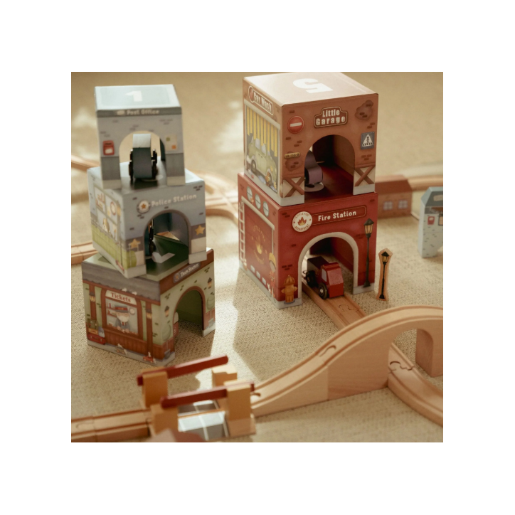 Stacking Blocks with Cars