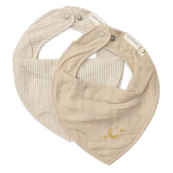 2-Pack Bandana Bib - Beige