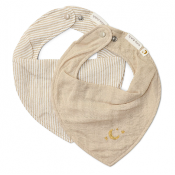 2-Pack Bandana Bib - Beige