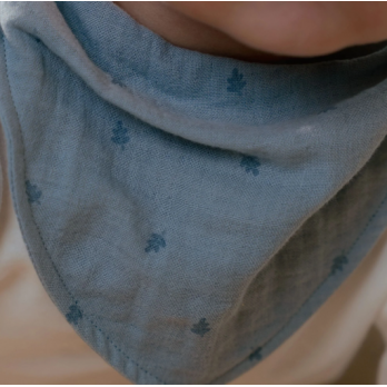 2-pack Bandana Bib - Pure Demin Blue