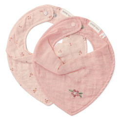 2-pack Bandana Bib - Pure Blossom