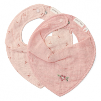 2-pack Bandana Bib - Pure Blossom
