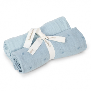 Swaddle 70x70 - Pure Denim Blue