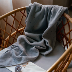 Swaddle 120x120 - Pure Denim Blue