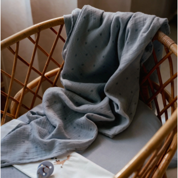Swaddle 120x120 - Pure Denim Blue