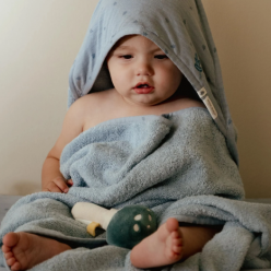 Bath Cape 75x75 - Pure Denim Blue